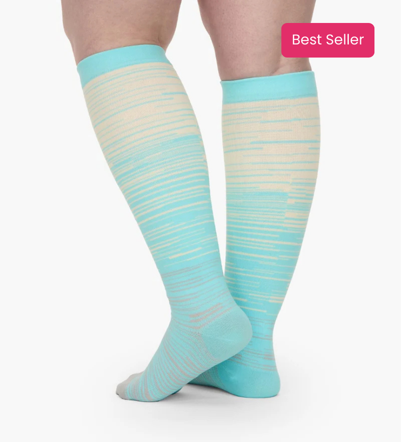 Stripes - Wide Compression Socks For Pain Relief